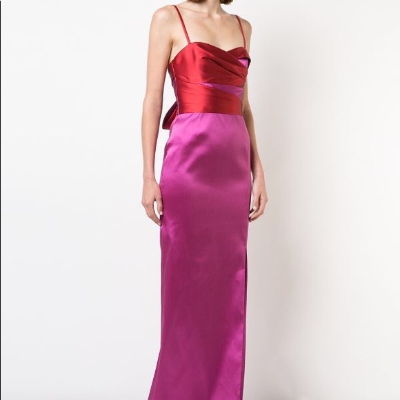 *SOLD* Marchesa Notte Colorblock Column Gown - Picture 2 of 14